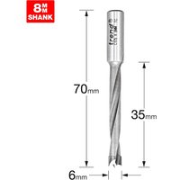 Trend CRAFTPRO Router Dowel Drill 6mm 35mm 8mm Trend CRAFTPRO Router Dowel Drill 6mm 35mm 8mm