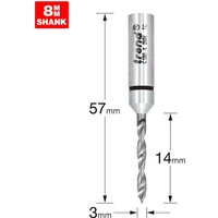 Trend CRAFTPRO Router Dowel Drill 3mm 14mm 8mm Trend CRAFTPRO Router Dowel Drill 3mm 14mm 8mm