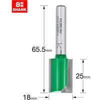 Trend CRAFTPRO Two Flute Straight Router Cutter 18mm 25mm 8mm Trend CRAFTPRO Two Flute Straight Router Cutter 18mm 25mm 8mm