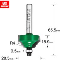 Trend CRAFTPRO Bearing Guided Classic Ogee Router Cutter 4mm 15.9mm 8mm Trend CRAFTPRO Bearing Guided Classic Ogee Router Cutter 4mm 15.9mm 8mm