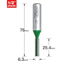 Trend CRAFTPRO Two Flute Straight Router Cutter 6.3mm 25.4mm 1/2" Trend CRAFTPRO Two Flute Straight Router Cutter 6.3mm 25.4mm 1/2"