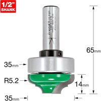 Trend CRAFTPRO Bearing Guided Classic Broken Ogee Router Cutter 35mm 14mm 1/2" Trend CRAFTPRO Bearing Guided Classic Broken Ogee Router Cutter 35mm 14mm 1/2"
