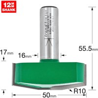 Trend CRAFTPRO Bevel Panel Raiser Router Cutter 50mm 17mm 1/2" Trend CRAFTPRO Bevel Panel Raiser Router Cutter 50mm 17mm 1/2"