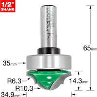 Trend CRAFTPRO Bearing Guided Classic Decor Router Cutter 35mm 14.3mm 1/2" Trend CRAFTPRO Bearing Guided Classic Decor Router Cutter 35mm 14.3mm 1/2"
