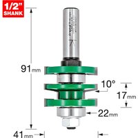 Trend CRAFTPRO Bearing Guided Easyset Bevel Router Cutter 41mm 17mm 1/2" Trend CRAFTPRO Bearing Guided Easyset Bevel Router Cutter 41mm 17mm 1/2"