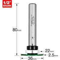 Trend CRAFTPRO Weatherseal Groover Router Cutter 36mm 2.5mm 1/2" Trend CRAFTPRO Weatherseal Groover Router Cutter 36mm 2.5mm 1/2"