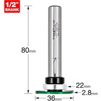 Trend CRAFTPRO Weatherseal Groover Router Cutter 36mm 2.8mm 1/2" Trend CRAFTPRO Weatherseal Groover Router Cutter 36mm 2.8mm 1/2"