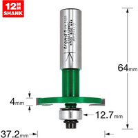 Trend CRAFTPRO Bearing Guided Biscuit Jointer Set 4mm 37.2mm 12mm Trend CRAFTPRO Bearing Guided Biscuit Jointer Set 4mm 37.2mm 12mm