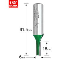 Trend CRAFTPRO Two Flute Straight Router Cutter 6mm 16mm 1/2" Trend CRAFTPRO Two Flute Straight Router Cutter 6mm 16mm 1/2"