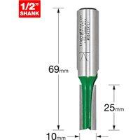 Trend CRAFTPRO Two Flute Straight Router Cutter 10mm 25mm 1/2" Trend CRAFTPRO Two Flute Straight Router Cutter 10mm 25mm 1/2"