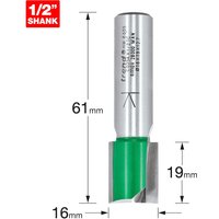 Trend CRAFTPRO Two Flute Straight Router Cutter 16mm 19mm 1/2" Trend CRAFTPRO Two Flute Straight Router Cutter 16mm 19mm 1/2"