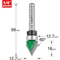 Trend CRAFTPRO Bearing Guided Groove Router Cutter 12.7mm 16mm 1/4" Trend CRAFTPRO Bearing Guided Groove Router Cutter 12.7mm 16mm 1/4"