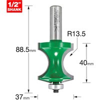 Trend CRAFTPRO Bearing Guided Traditional Torus Router Cutter 37mm 40mm 1/2" Trend CRAFTPRO Bearing Guided Traditional Torus Router Cutter 37mm 40mm 1/2"