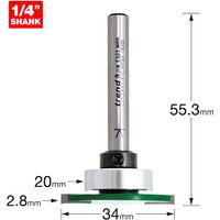 Trend CRAFTPRO Weatherseal Groover Router Cutter 34mm 2.8mm 1/4" Trend CRAFTPRO Weatherseal Groover Router Cutter 34mm 2.8mm 1/4"