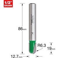 Trend CRAFTPRO Radius Router Cutter 12.7mm 19mm 1/2" Trend CRAFTPRO Radius Router Cutter 12.7mm 19mm 1/2"
