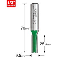 Trend CRAFTPRO Two Flute Straight Router Cutter 9.5mm 24.5MM 1/2" Trend CRAFTPRO Two Flute Straight Router Cutter 9.5mm 24.5MM 1/2"
