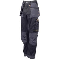 DeWalt Harrison Mens Stretch Work Trousers Black / Grey 30" 29" DeWalt Harrison Mens Stretch Work Trousers Black / Grey 30" 29"