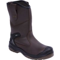 Apache AP305 Waterproof Safety Rigger Boots Brown Size 11