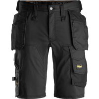 Snickers 6141 Mens Allround Work Stretch Slim Fit Holster Pockets Shorts Black 30"