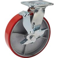 Draper Swivel Plate Fixing Heavy Duty Wheeled Casor and Brake 200mm