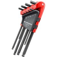Facom 9 piece L Metric Hex Key Set, Hex size 1.5 mm, 2.5 mm, 2 mm, 3 mm, 4 mm, 5 mm, 6 mm, 7 mm, 8 mm