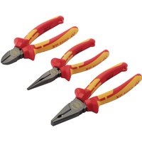 Draper 3 Piece XP1000 VDE Insulated Tethered Pliers Set Draper 3 Piece XP1000 VDE Insulated Tethered Pliers Set