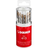 A094 No 413 13 Piece HSS TiN Coated 1.5mm 6.5mm 0.5mm Drill Set