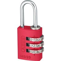 Abus 145 Series Aluminium Combination Padlock 20mm Red Standard Abus 145 Series Aluminium Combination Padlock 20mm Red Standard