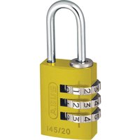 Abus 145 Series Aluminium Combination Padlock 20mm Yellow Standard Abus 145 Series Aluminium Combination Padlock 20mm Yellow Standard