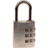 Abus 145 Series Aluminium Combination Padlock 30mm Silver Standard Abus 145 Series Aluminium Combination Padlock 30mm Silver Standard