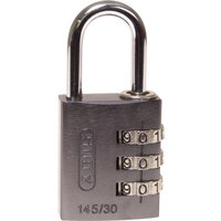 Abus 145 Series Aluminium Combination Padlock 30mm Titanium Standard Abus 145 Series Aluminium Combination Padlock 30mm Titanium Standard