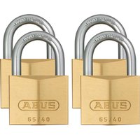 Abus 65 Series Compact Brass Padlock Pack of 4 Keyed Alike 40mm Standard Abus 65 Series Compact Brass Padlock Pack of 4 Keyed Alike 40mm Standard
