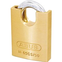 Abus 65 Series Compact Brass Padlock with Closed Shackle 50mm Standard Abus 65 Series Compact Brass Padlock with Closed Shackle 50mm Standard