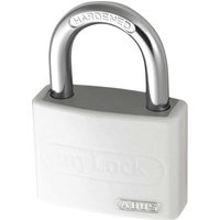 Abus T65AL Series Aluminium Padlock White Keyed Alike 40mm Standard 6401 Abus T65AL Series Aluminium Padlock White Keyed Alike 40mm Standard 6401