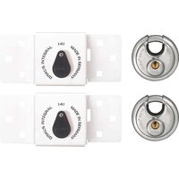Abus 141 Series Integral Van Lock and 26 Series Diskus Padlock Pack of 2
