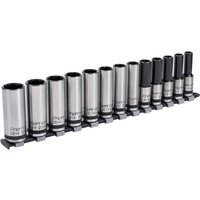 Sealey 13 Piece Black Series 1/2" Drive Deep Lock On Hexagon Socket Set 1/2" Sealey 13 Piece Black Series 1/2" Drive Deep Lock On Hexagon Socket Set 1/2"