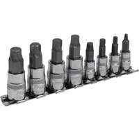 Sealey 8 Piece 1/4 and 3/8 Drive Lock On Hexagon Socket Bit Set Metric Combination
