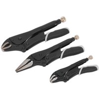Sealey 3 Piece Locking Pliers Set Sealey 3 Piece Locking Pliers Set