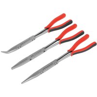 Sealey 3 Piece Long Reach Double Joint Pliers Set Sealey 3 Piece Long Reach Double Joint Pliers Set