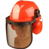 Chainsaw Safety Helmet Mesh Visor Ear Defenders