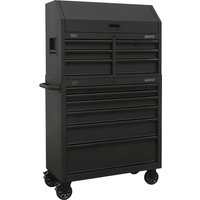 Sealey 12 Drawer Roller Cabinet Tool Chest Combination and Power Bar Black Sealey 12 Drawer Roller Cabinet Tool Chest Combination and Power Bar Black