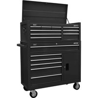 Sealey 15 Drawer Top Chest and Tool Roller Cabinet Combination Black Sealey 15 Drawer Top Chest and Tool Roller Cabinet Combination Black