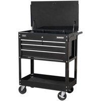 Sealey 4 Drawer Heavy Duty Mobile Tool and Parts Trolley Black Sealey 4 Drawer Heavy Duty Mobile Tool and Parts Trolley Black