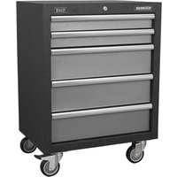 Sealey Superline Pro Modular Mobile Cabinet 5 Drawer MSS System Black / Grey Sealey Superline Pro Modular Mobile Cabinet 5 Drawer MSS System Black / Grey