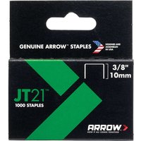Arrow A276 JT21 T27 Staples 10mm (3/8in) (Box 1000) ARRJT2138S