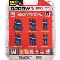 Arrow 10 Piece OIS Oscillating Multi Tool Blade Assortment Set