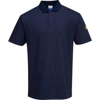 Portwest Mens Anti Static ESD Polo Shirt Navy M