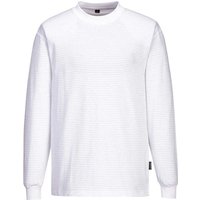 Portwest Anti Static ESD Long Sleeve T Shirt White L