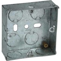 Electrical Single Socket Metal Back Box 16mm Pack 20