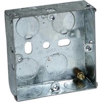 Electrical Single Socket Metal Back Box 35mm Pack 10